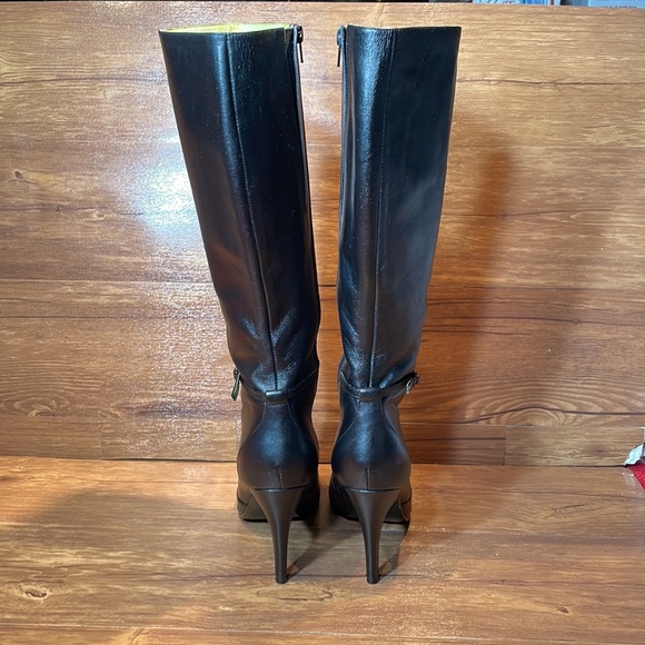 N.Y.L.A knee high leather heeled boots size 8.5 M - Picture 4 of 13